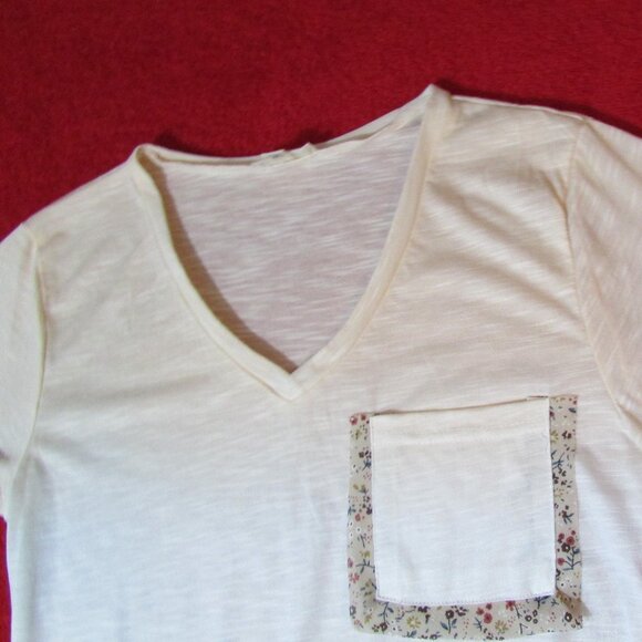 POL Cream / Blue Ombre Lightweight Top Embellished Pocket - Picture 6 of 6